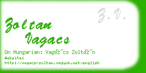 zoltan vagacs business card